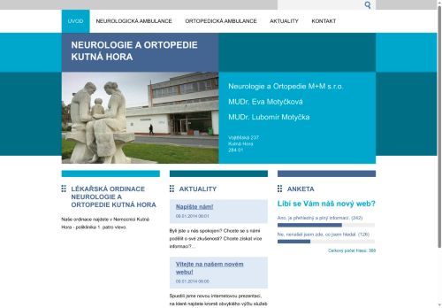 Zobrazit webové stránky Neurologie M+M s.r.o. - MUDr. Eva Motyčková