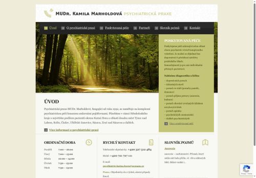 Zobrazit webové stránky Psychiatrická ambulance - MUDr. Kamila Marholdová