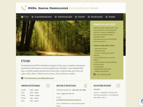 Psychiatrická ambulance - MUDr. Kamila Marholdová