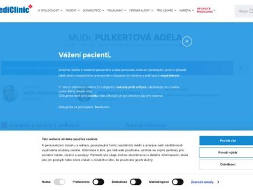 Praktický lékař pro dospělé MediClinic - MUDr. Adéla Pulkertová