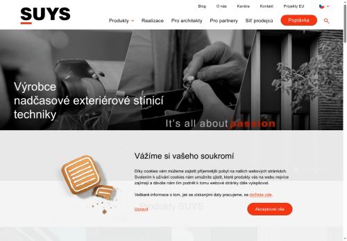 Webové stránky SUYS Czechia s.r.o., Velká Bíteš