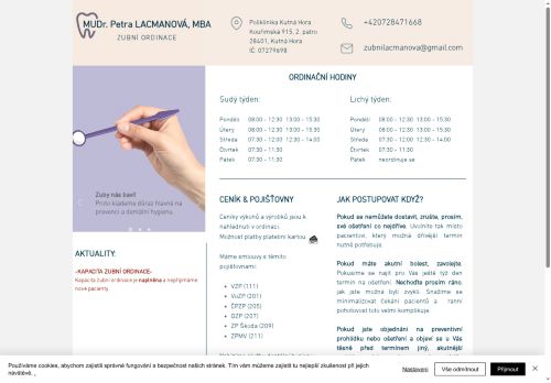 Zobrazit webové stránky Zubní ordinace - MUDr. Petra Lacmanová