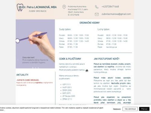 Zubní ordinace - MUDr. Petra Lacmanová