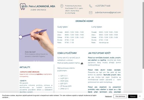 Zobrazit webové stránky Zubní ordinace - MUDr. Petra Lacmanová
