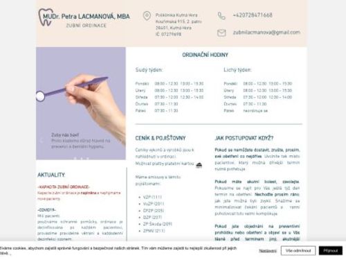 Zubní ordinace - MUDr. Petra Lacmanová