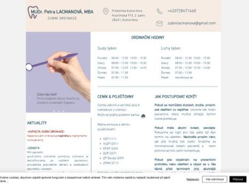 Zubní ordinace - MUDr. Petra Lacmanová
