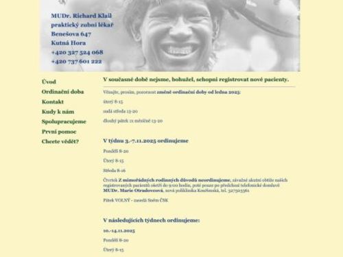 Zubní ordinace - MUDr. Richard Klail