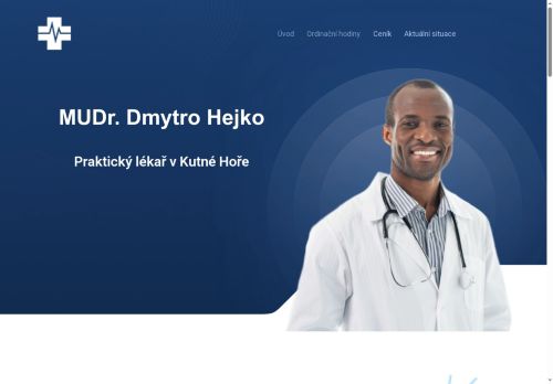 Zobrazit webové stránky Praktický lékař pro dospělé - MUDr. Dmytro Hejko