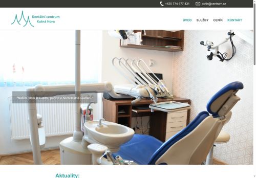 Zobrazit webové stránky Dentální centrum Kutná Hora -  MDDr. Martin Obešlo