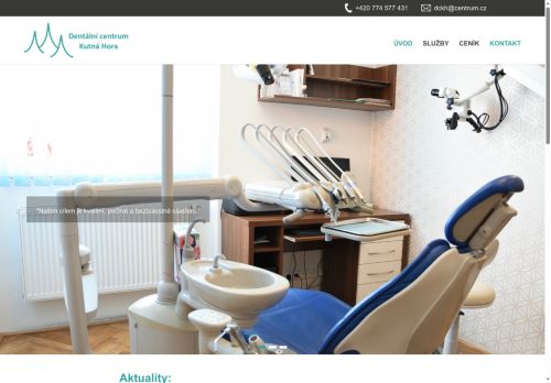 Zobrazit webové stránky Dentální centrum Kutná Hora - MDDr. Žaneta Obešlová (ortodoncie)