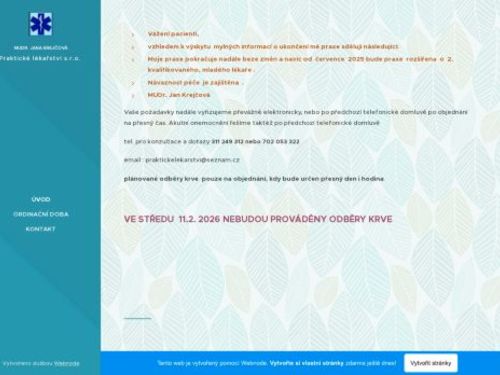 Praktické lékařství s.r.o. - MUDr. Jana Krejčová