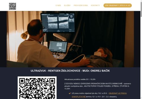 Zobrazit webové stránky Rentgenová a ultrazvuková ambulance - MUDr. Ondrej Bačík