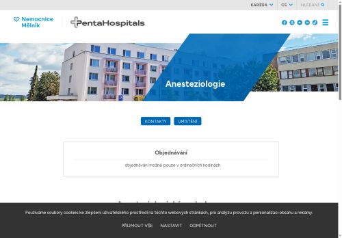 Zobrazit webové stránky Anesteziologická ambulance - Nemocnice Mělník