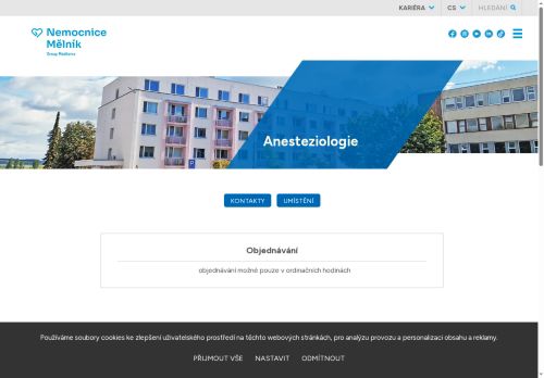 Zobrazit webové stránky Anesteziologická ambulance - Nemocnice Mělník