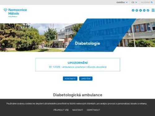 Diabetologická ambulance - Nemocnice Mělník