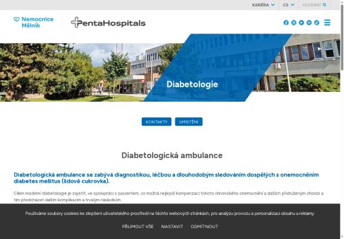 Zobrazit webové stránky Diabetologická ambulance - Nemocnice Mělník