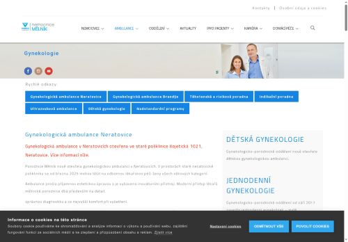 Zobrazit webové stránky Gynekologická ambulance Nemocnice Mělník