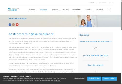 Zobrazit webové stránky Gastroenterologická ambulance - Nemocnice Mělník