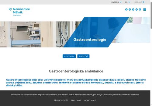 Zobrazit webové stránky Gastroenterologická ambulance - Nemocnice Mělník