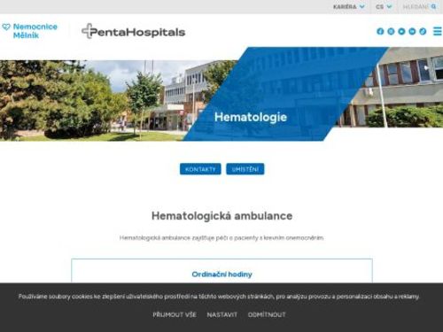 Hematologická ambulance - Nemocnice Měllník