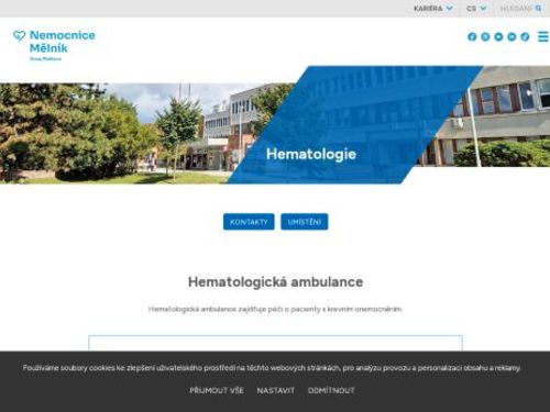 Hematologická ambulance - Nemocnice Měllník