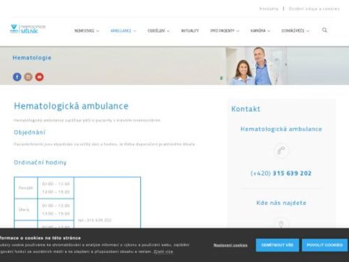 Hematologická ambulance - Nemocnice Měllník