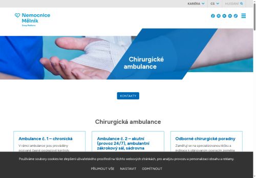 Zobrazit webové stránky Ambulance chronických ran - Nemocnice Mělník