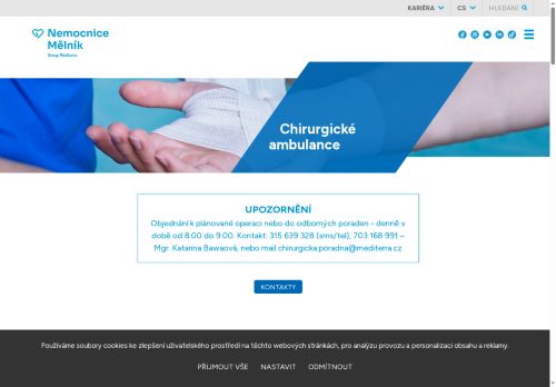 Zobrazit webové stránky Proktologická ambulance - Nemocnice Mělník