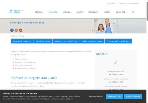 Zobrazit webové stránky Proktologická ambulance - Nemocnice Mělník