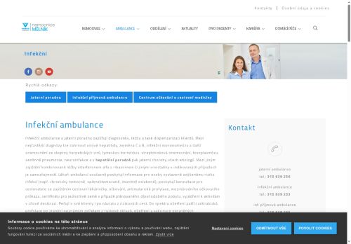 Zobrazit webové stránky Centrum očkování a cestovní medicíny - Nemocnice Mělník