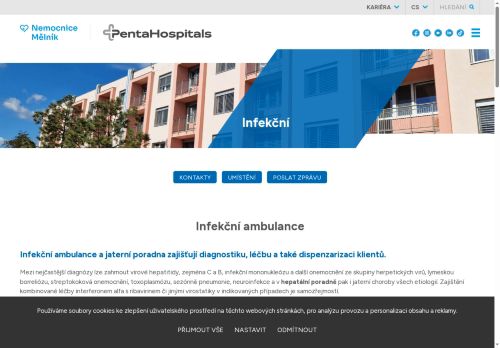 Zobrazit webové stránky Centrum očkování a cestovní medicíny - Nemocnice Mělník