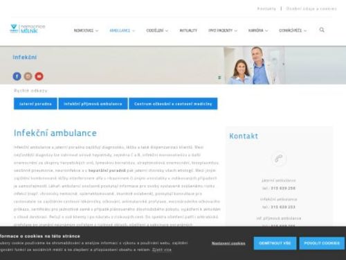 Infekční ambulance - Nemocnice Mělník