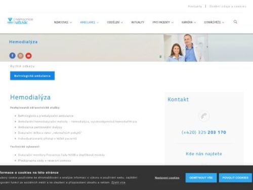 Nefrologická ambulance Fresenius Medical Care - Nemocnice Mělník - MUDr. Kateřina Nehézová