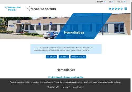 Zobrazit webové stránky Nefrologická ambulance Fresenius Medical Care - Nemocnice Mělník - MUDr. Kateřina Nehézová