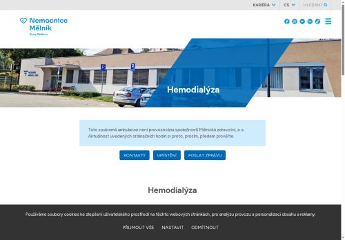 Zobrazit webové stránky Nefrologická ambulance Fresenius Medical Care - Nemocnice Mělník - MUDr. Kateřina Nehézová