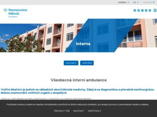 Všeobecná interní ambulance - Nemocnice Mělník