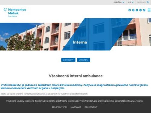 Všeobecná interní ambulance - Nemocnice Mělník