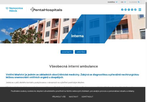 Zobrazit webové stránky Všeobecná interní ambulance - Nemocnice Mělník