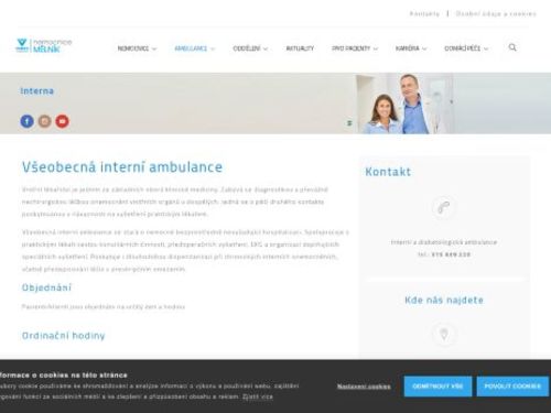 Všeobecná interní ambulance - Nemocnice Mělník