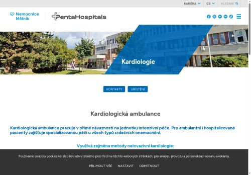 Zobrazit webové stránky Kardiologická ambulance - Nemocnice Mělník