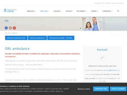 Lékařská pohotovostní služba ORL - Nemocnice Mělník