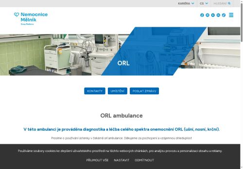 Zobrazit webové stránky Lékařská pohotovostní služba ORL - Nemocnice Mělník