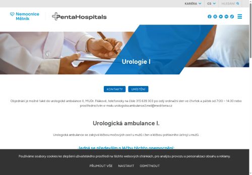 Zobrazit webové stránky Urologická ambulance - Nemocnice Mělník - MUDr. Michal Brychcín