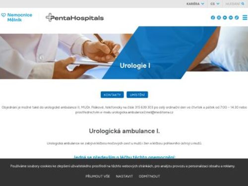 Urologická ambulance - Nemocnice Mělník - MUDr. Michal Brychcín