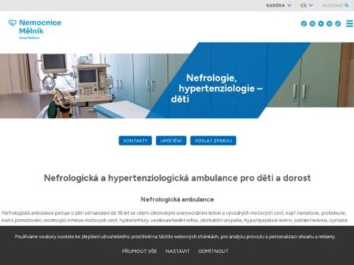 Dětská nefrologická a hypertenziologická ambulance Nemocnice Mělník - Prof. MUDr. Tomáš Seeman,CSc. MBA
