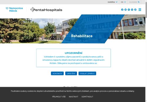 Zobrazit webové stránky Rehabilitační ambulance - Nemocnice Mělník