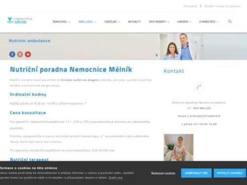 Nutriční poradna - Nemocnice Mělník