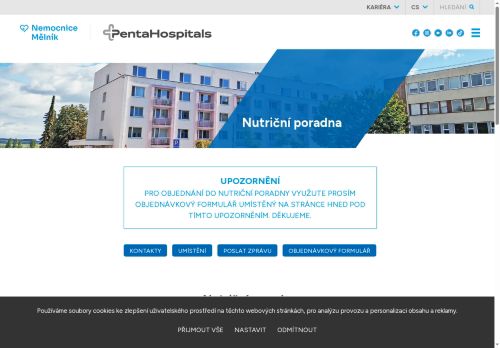 Zobrazit webové stránky Nutriční poradna - Nemocnice Mělník
