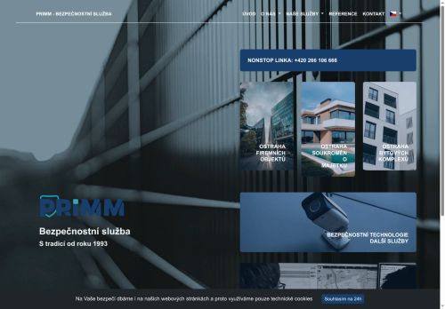 Webové stránky PRIMM bezpečnostní služba s.r.o., Dobřejovice