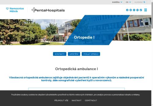 Zobrazit webové stránky Ortopedická ambulance - Nemocnice Mělník